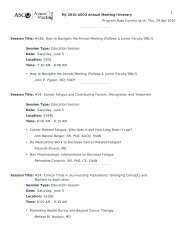 1 My 2010 ASCO Annual Meeting Itinerary Program - American ...