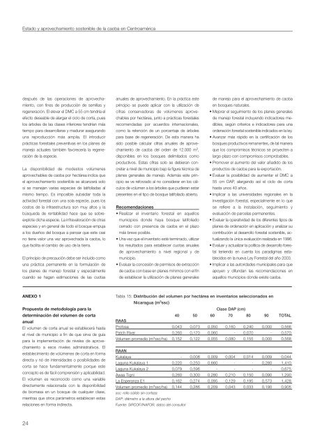 Estado y aprovechamiento sostenible de la caoba en Centroamérica