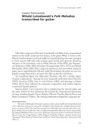 Witold Lutosławski's Folk Melodies transcribed for guitar