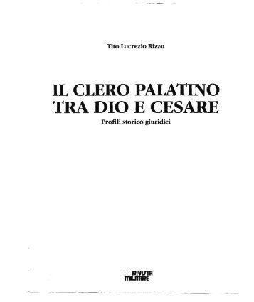 Il Clero palatino tra Dio e Cesare - Presidenza della Repubblica