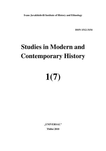 Studies in Modern and Contemporary History 1(7)