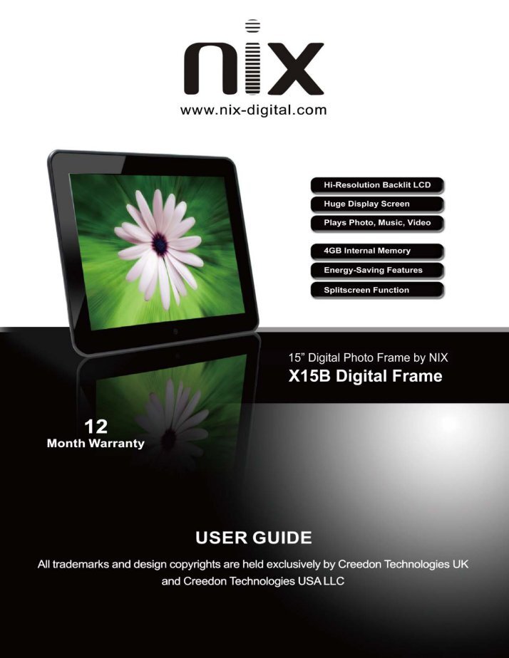 Nix Digital Photo Frame Manual