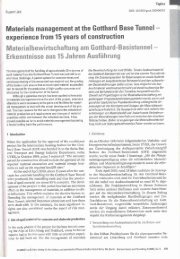 Materials management atthe Gotthard Base ... - Alptransit Gotthard AG