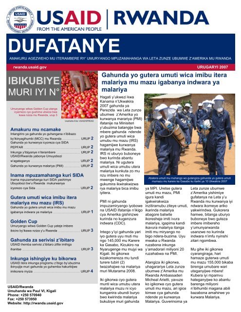 Winter Newsletter (Kinyarwanda). - US Agency for International ...