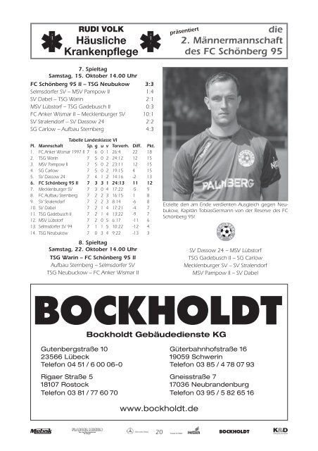 Maurine-Kicker 13/2011 - FC Schönberg 95