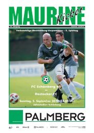 Maurine-Kicker 12/2010 - FC Schönberg 95