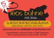 Leo Programm 2011/12 - Leos Bühne