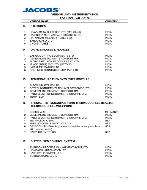 A_11_Vendor List.pdf - Hindustan Petroleum Corporation Limited