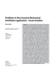 Problems in Non Invasive Mechanical Ventilation application - Usual ...