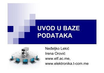 UVOD U BAZE PODATAKA