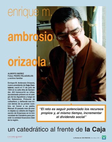 enrique m. ambrosio orizaola. un catedratico al ... - Caja Cantabria