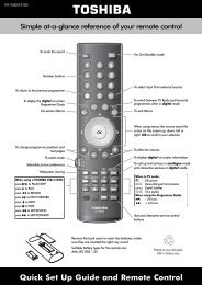 Quick Set Up Guide and Remote Control ... - Schuss Home Electronic