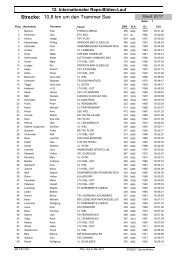 Gesamtliste 10,8 km - Speedy Laufanmeldung