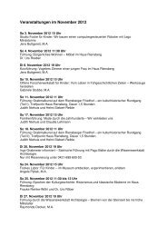 Veranstaltungen im November 2012 - Reifezeit.net