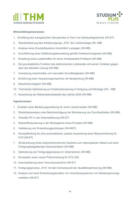 Infomappe Praxisphasen - StudiumPlus