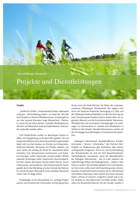 Geschäftsbericht 2011 (PDF-Datei, ca. 1,9 MB - Münsterland eV