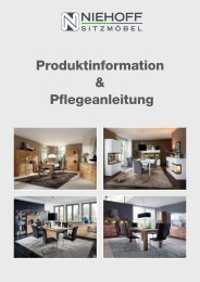 Produktinformation & Pflegeanleitung - Niehoff