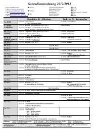 Pfarrnachrichten 24.12.2012 bis 13.01.2013