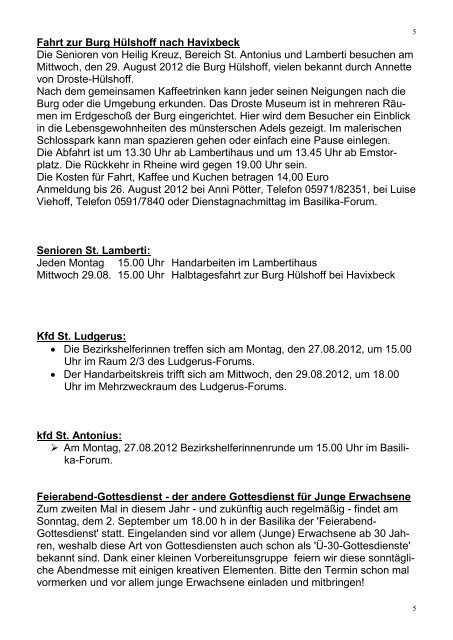 25.08.2012 – 01.09.2012 L1: Jos 24,1-2a.15-17.18b ... - Heilig-Kreuz