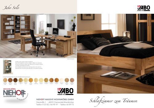 massive Betten, Schränke und Möbel von Jabo - Niehoff