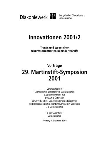 Innovationen 2001/2 29. Martinstift-Symposion 2001