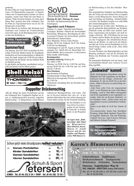 Informationen aus den Gemeinden - Treenespiegel