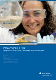 GESCHÄFTSBERICHT 2007 - Helmholtz-Gemeinschaft Deutscher ...