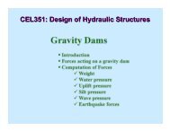 CEL351: Design of Hydraulic Structures