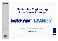 Nextronics Engineering Blue Ocean Strategy - Leanpac