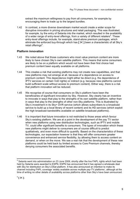 Pay TV phase three document - Stakeholders - Ofcom