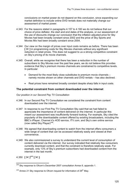 Pay TV phase three document - Stakeholders - Ofcom