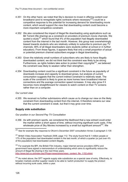 Pay TV phase three document - Stakeholders - Ofcom