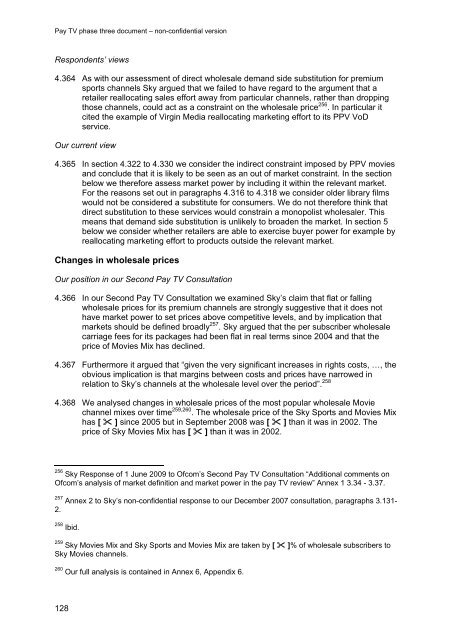 Pay TV phase three document - Stakeholders - Ofcom