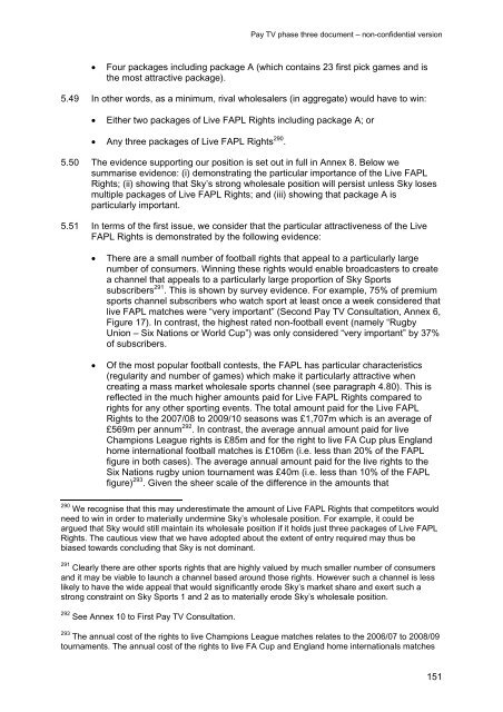 Pay TV phase three document - Stakeholders - Ofcom