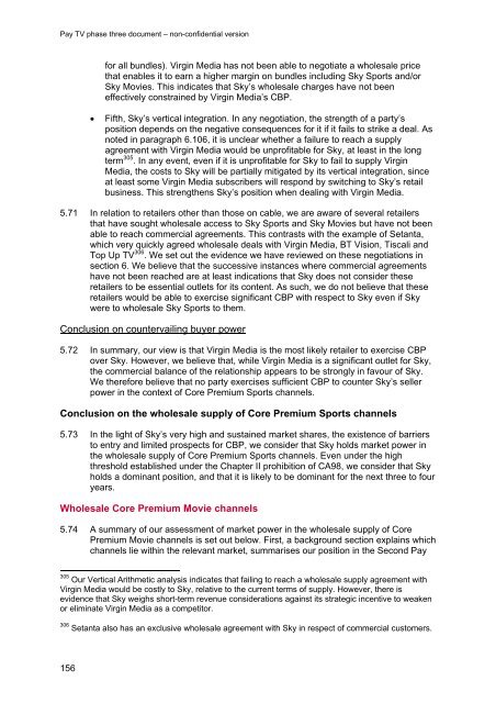 Pay TV phase three document - Stakeholders - Ofcom