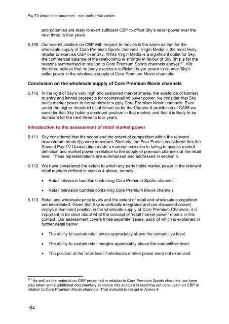 Pay TV phase three document - Stakeholders - Ofcom