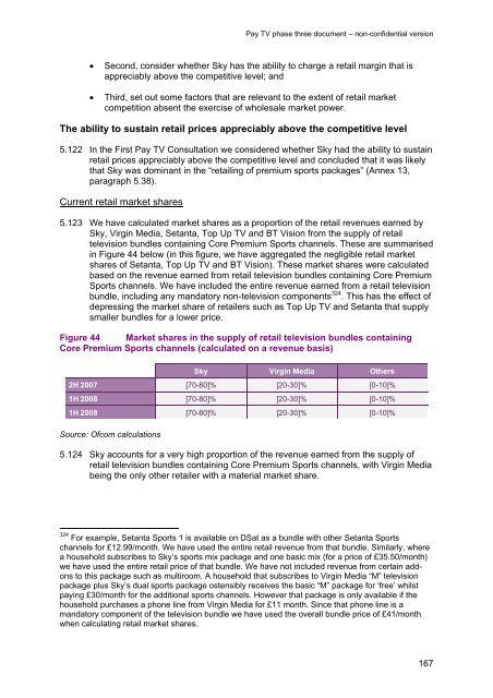 Pay TV phase three document - Stakeholders - Ofcom