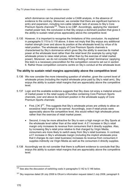 Pay TV phase three document - Stakeholders - Ofcom