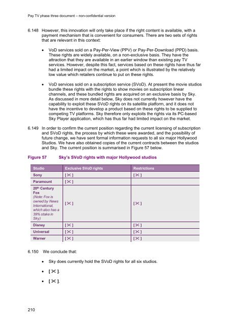 Pay TV phase three document - Stakeholders - Ofcom