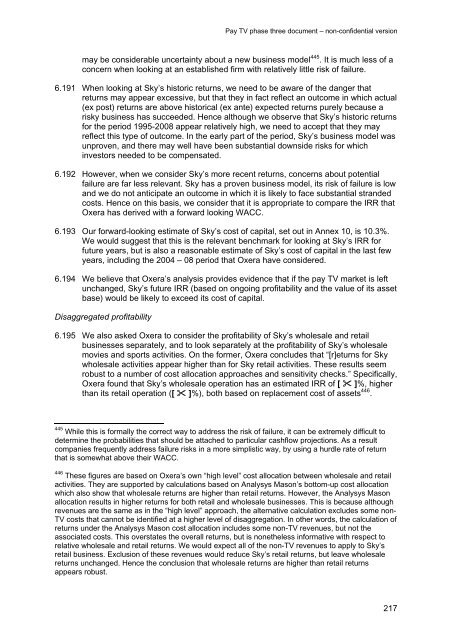 Pay TV phase three document - Stakeholders - Ofcom