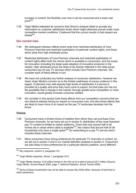 Pay TV phase three document - Stakeholders - Ofcom