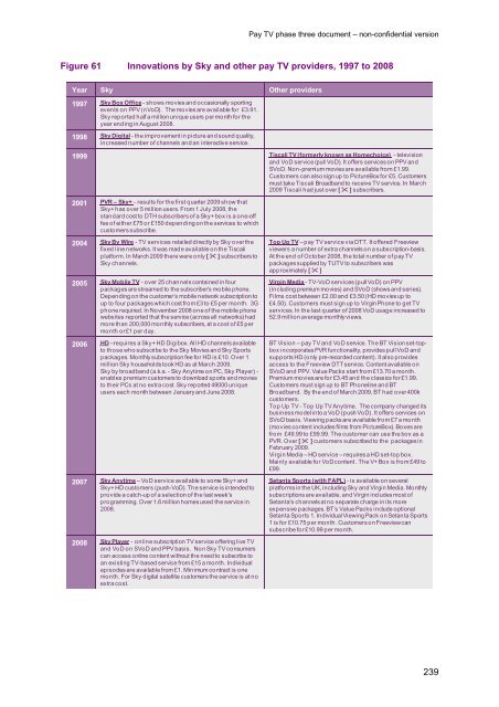 Pay TV phase three document - Stakeholders - Ofcom