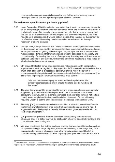 Pay TV phase three document - Stakeholders - Ofcom