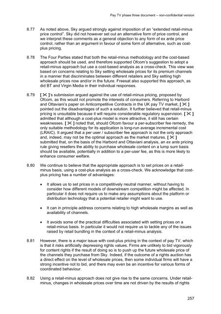 Pay TV phase three document - Stakeholders - Ofcom