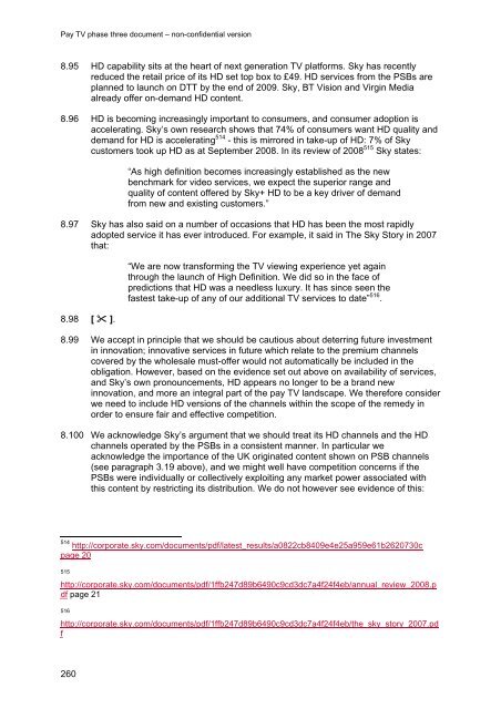 Pay TV phase three document - Stakeholders - Ofcom