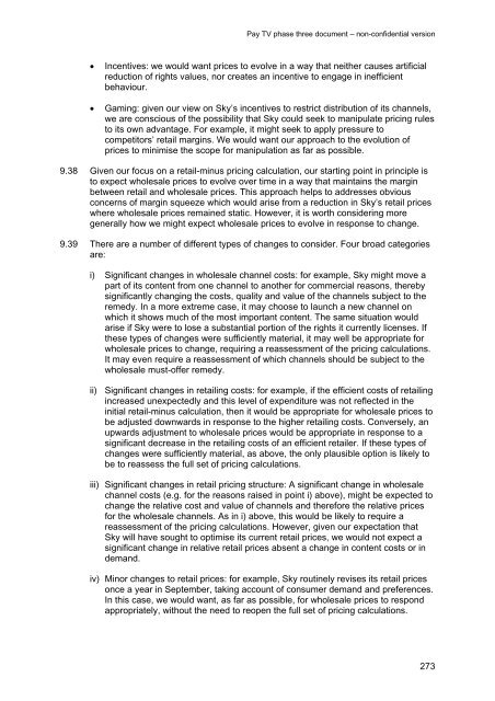 Pay TV phase three document - Stakeholders - Ofcom