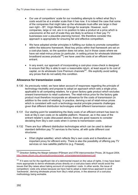 Pay TV phase three document - Stakeholders - Ofcom