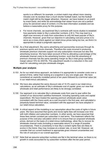 Pay TV phase three document - Stakeholders - Ofcom