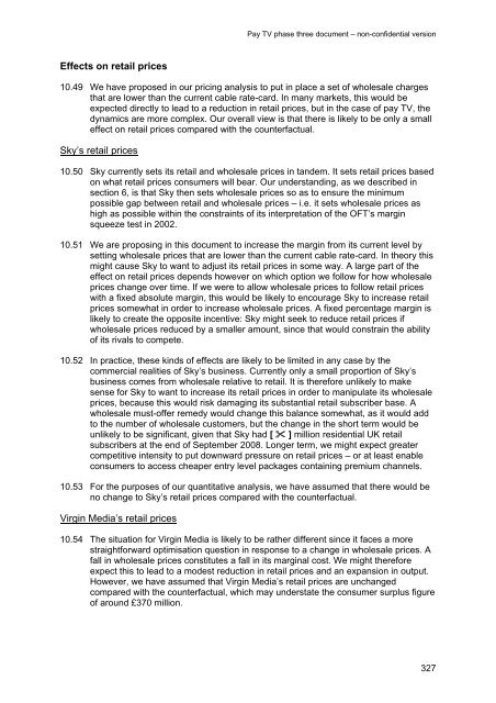 Pay TV phase three document - Stakeholders - Ofcom