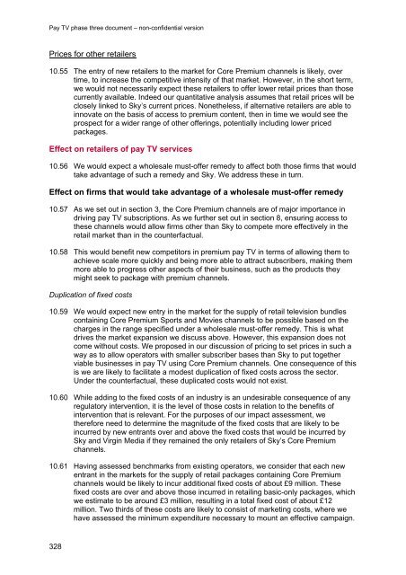 Pay TV phase three document - Stakeholders - Ofcom